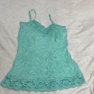 Maurices Aqua Lace-Trim Camisole